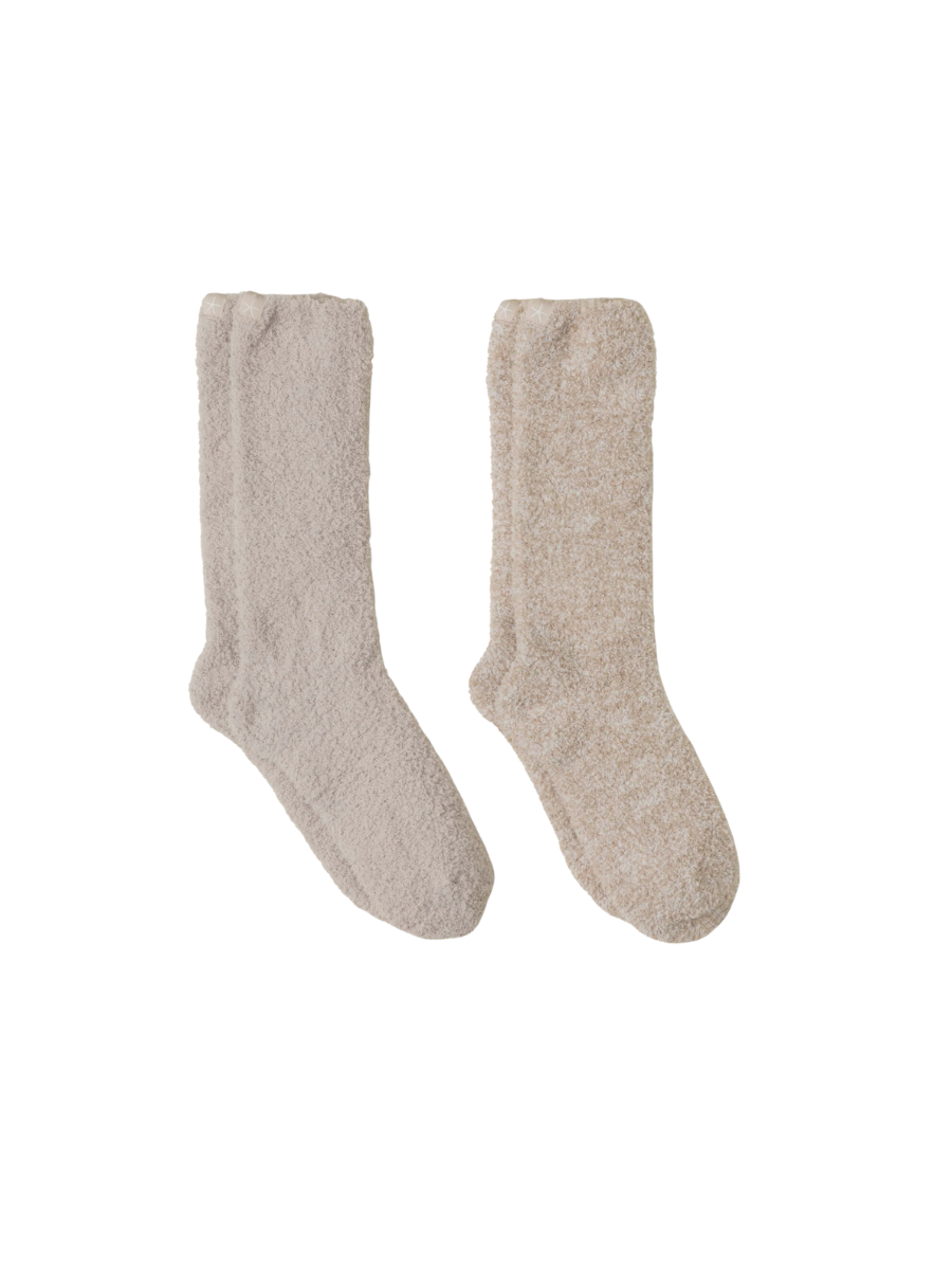 Barefoot Dreams | CozyChic Sock Set - Stone Multi