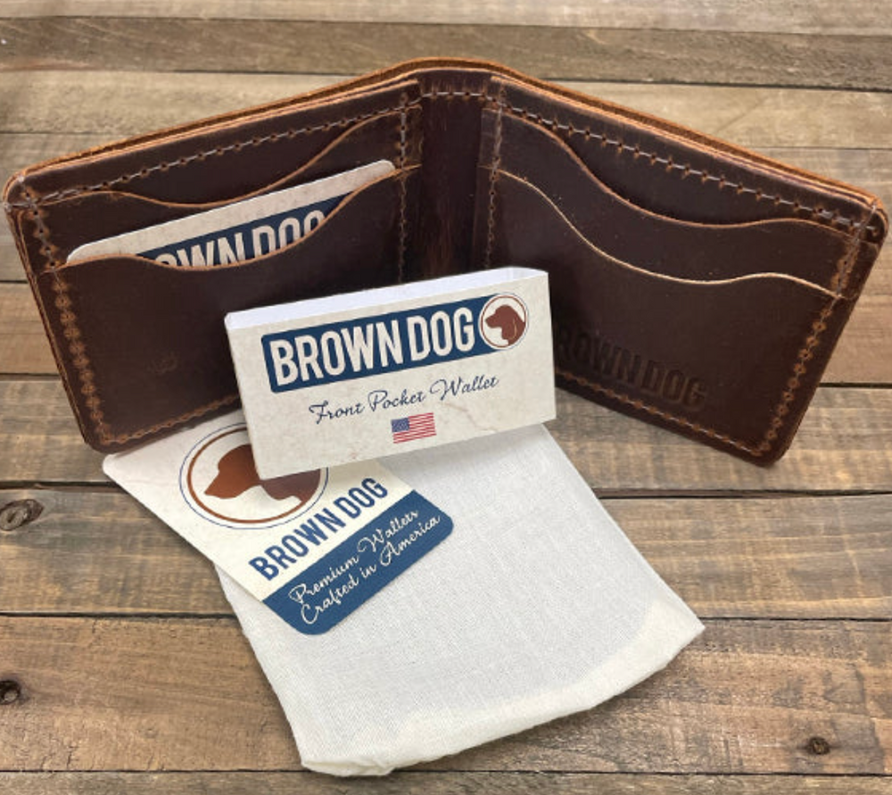 Brown Dog Hosiery | Narrow Bifold Wallet - Copper