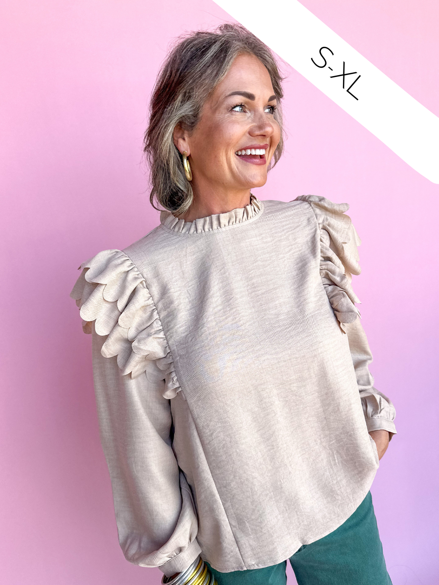 Breezy Chic Top - Oatmeal