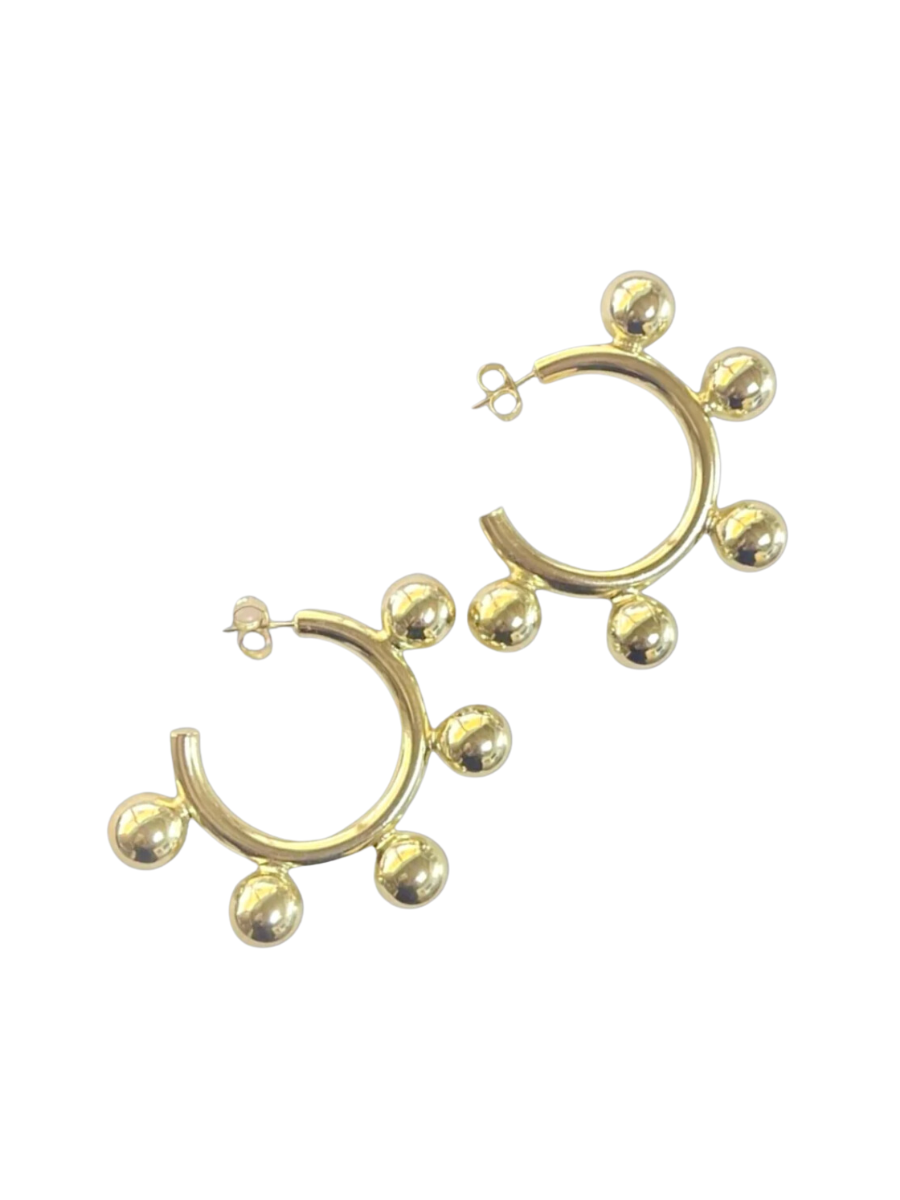 Sheila Fajl | Augusta Hoops - Shiny 18K Gold Plated