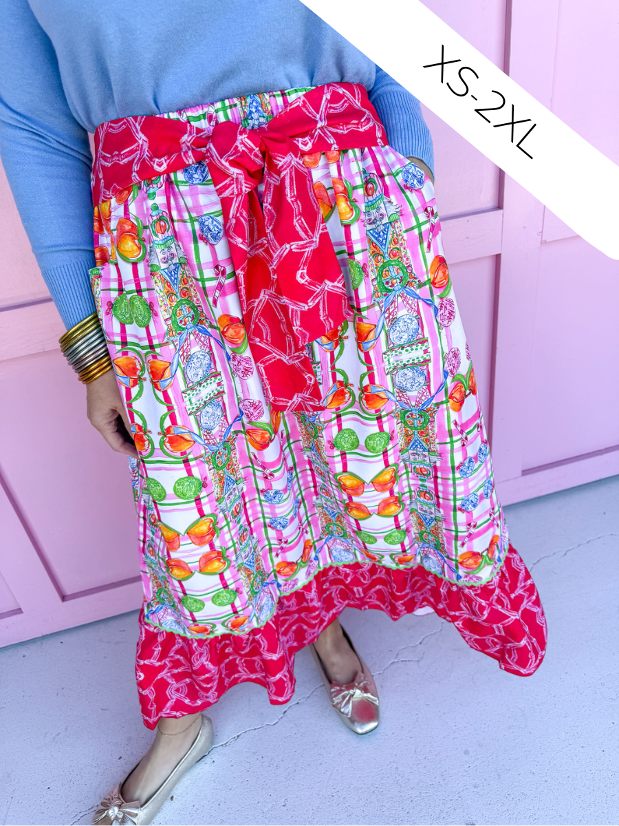 Jincy's Women's Boutique Christmas Ornament & Nutcracker Skirt Plus Size