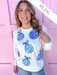 Jincy's Women's Boutique Mary Square Kelly Sweatshirt Blue Ornaments plus size