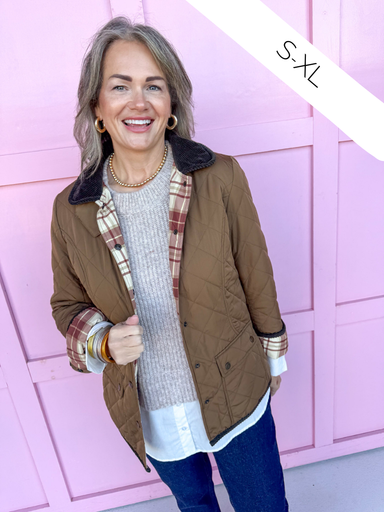 Jincy's Women's Boutique Duck & Camo Plus Size Decoy Quilted Jacket Brown