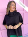 Jincy's Women's Boutique Winter Styles Plus Size Black Poncho