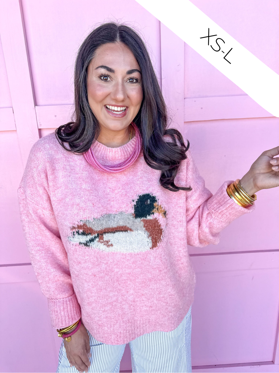 Flyway Girl Mallard Sweater - Light Pink
