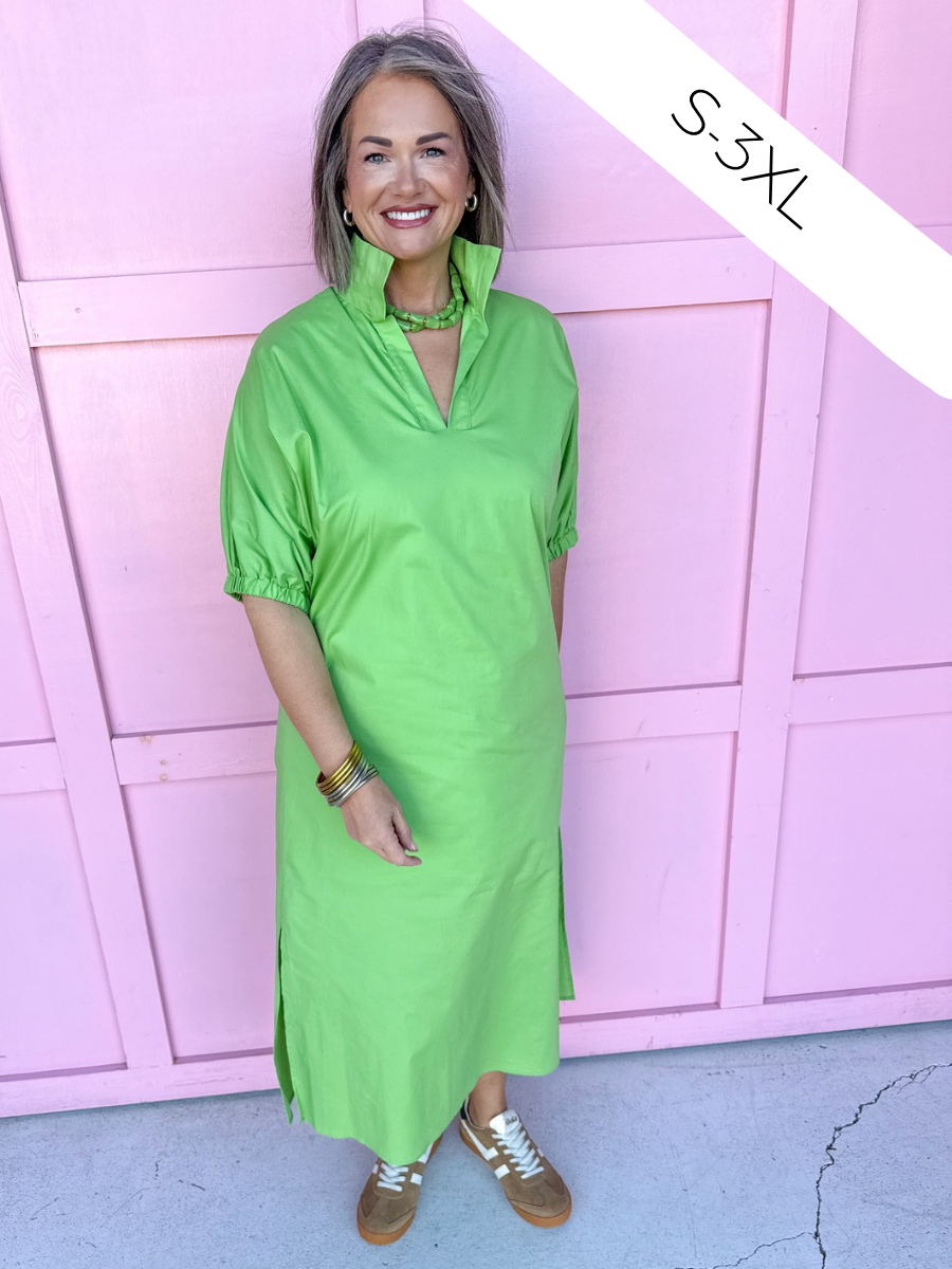 ADRIENNE | Blakely Dress - Green Apple