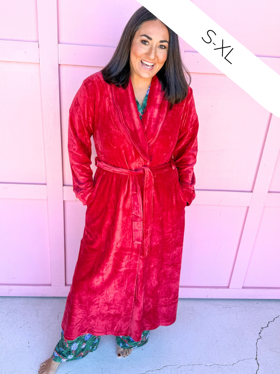 Classic Harbin Robe - Dark Red
