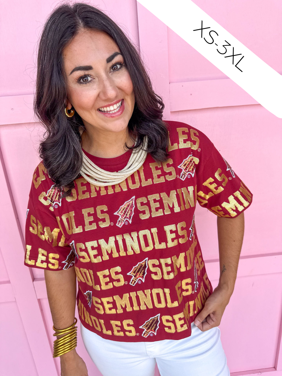Stewart Simmons | Sequin Repeat Tee - FSU®