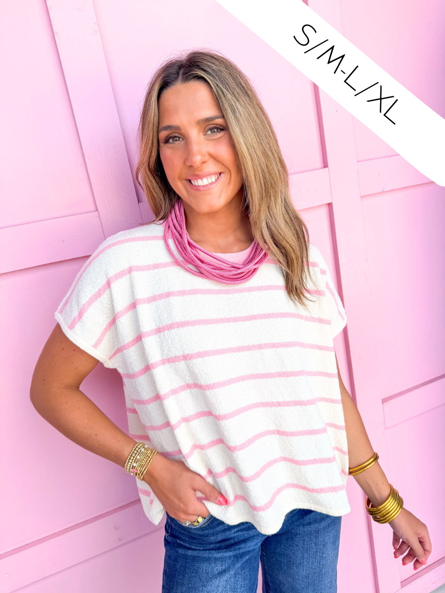 Striped Essential Top - Pink