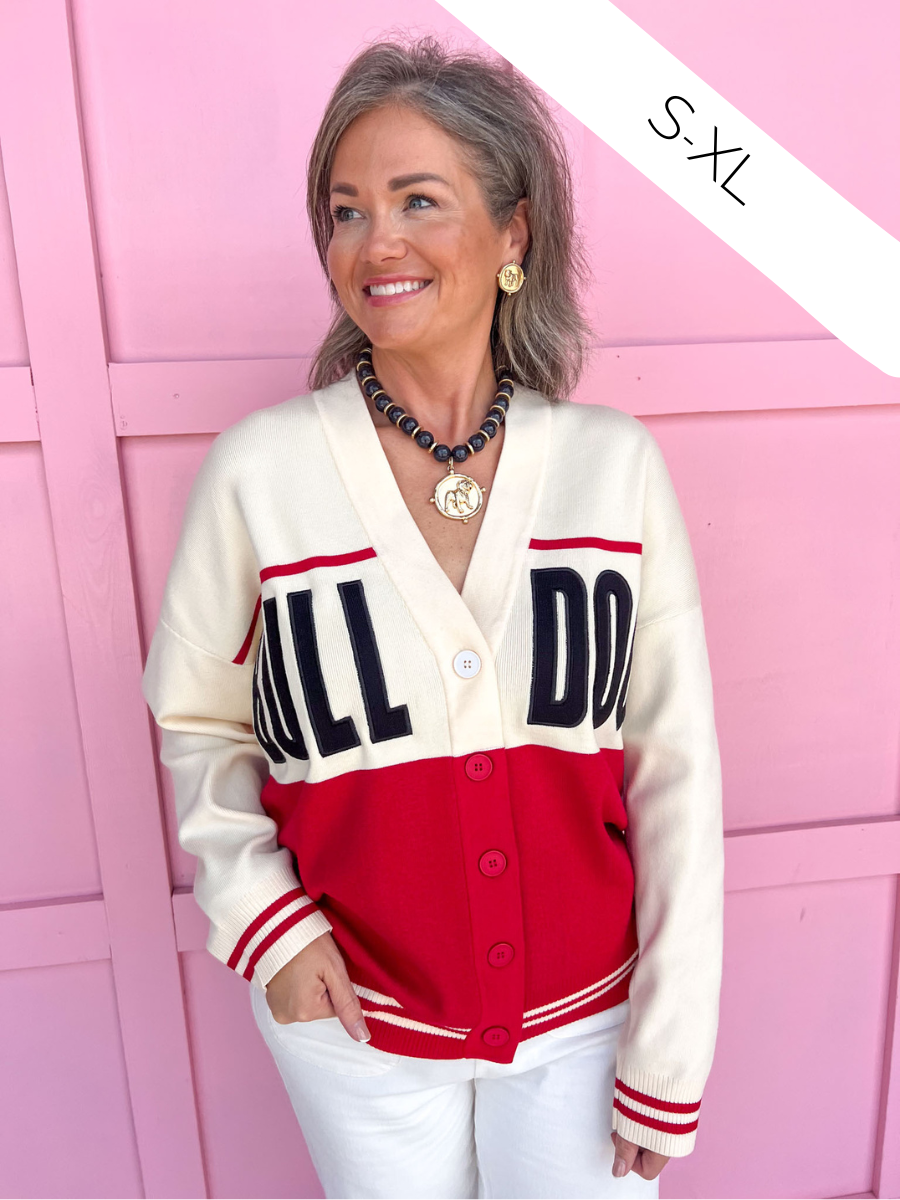 Georgia® Red Black Carley Cardigan