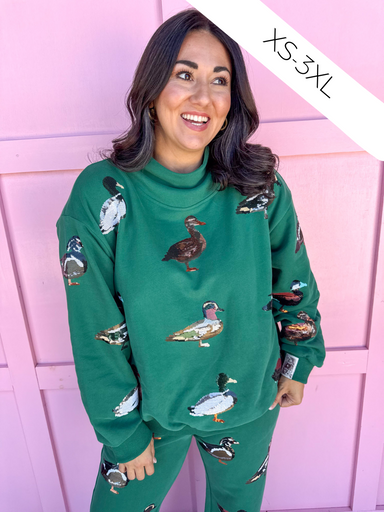 queen of sparkles ducks womens boutique mock neck jincy's