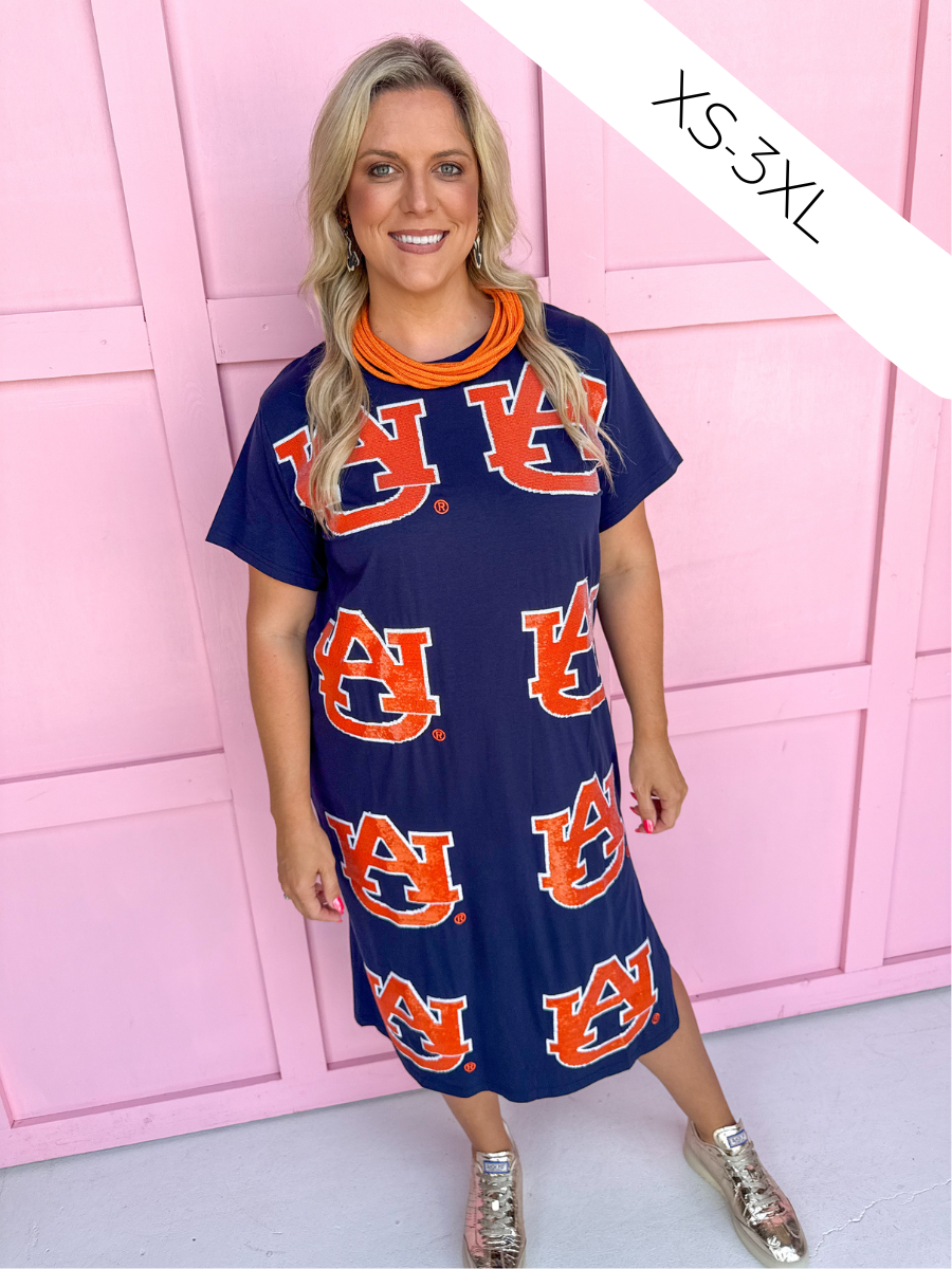 QUEEN OF SPARKLES | Auburn® Mascot Midi Tee Dress