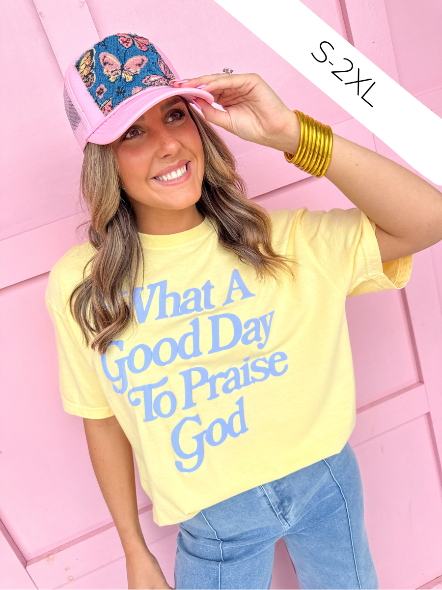Praise God Tee - Butter Yellow