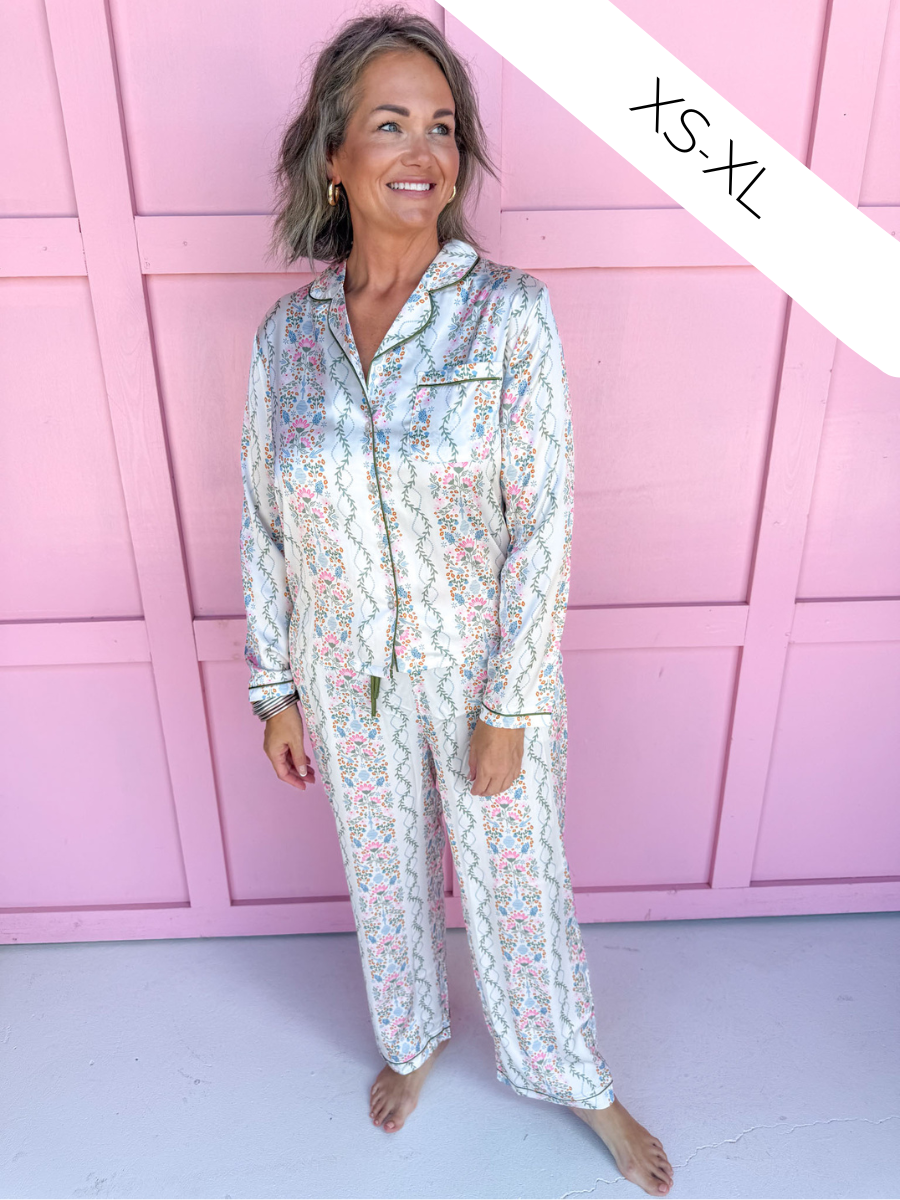 Mary Square | Charlotte L/S Pajama Set - Ivy Lane Ivory
