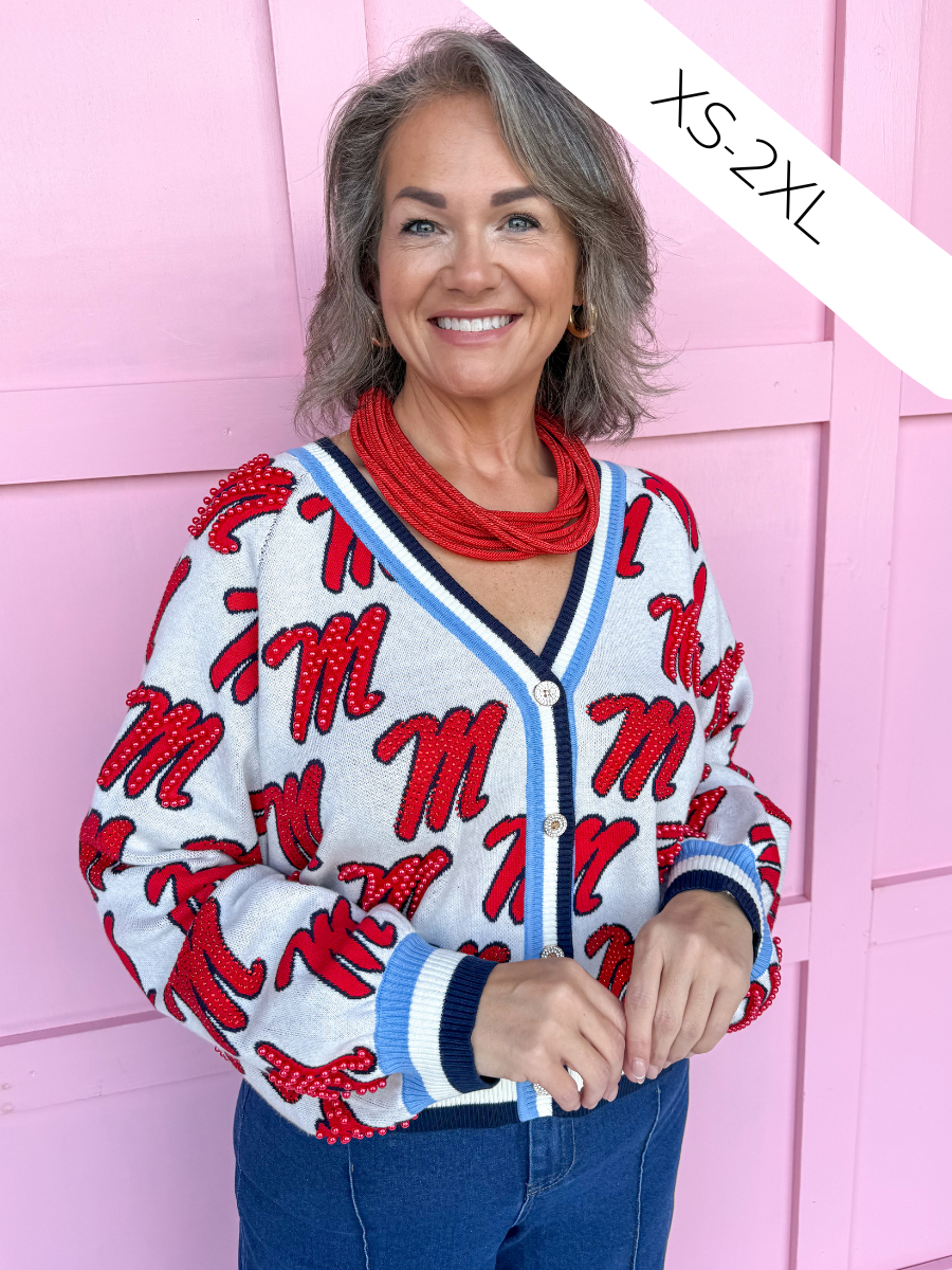 QUEEN OF SPARKLES | Ole Miss® Knit Mascot Cardigan