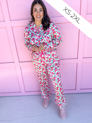 Mary Square Charlotte Pajama Set Trim The Tree christmas womens boutique jincy's 