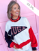 QUEEN OF SPARKLES UGA® Pennant Sweater Bulldogs Dawgs womens boutique Jincy's 