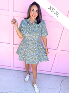 Mary Square | Rory Mini Dress - Ashdown Abbey Olive