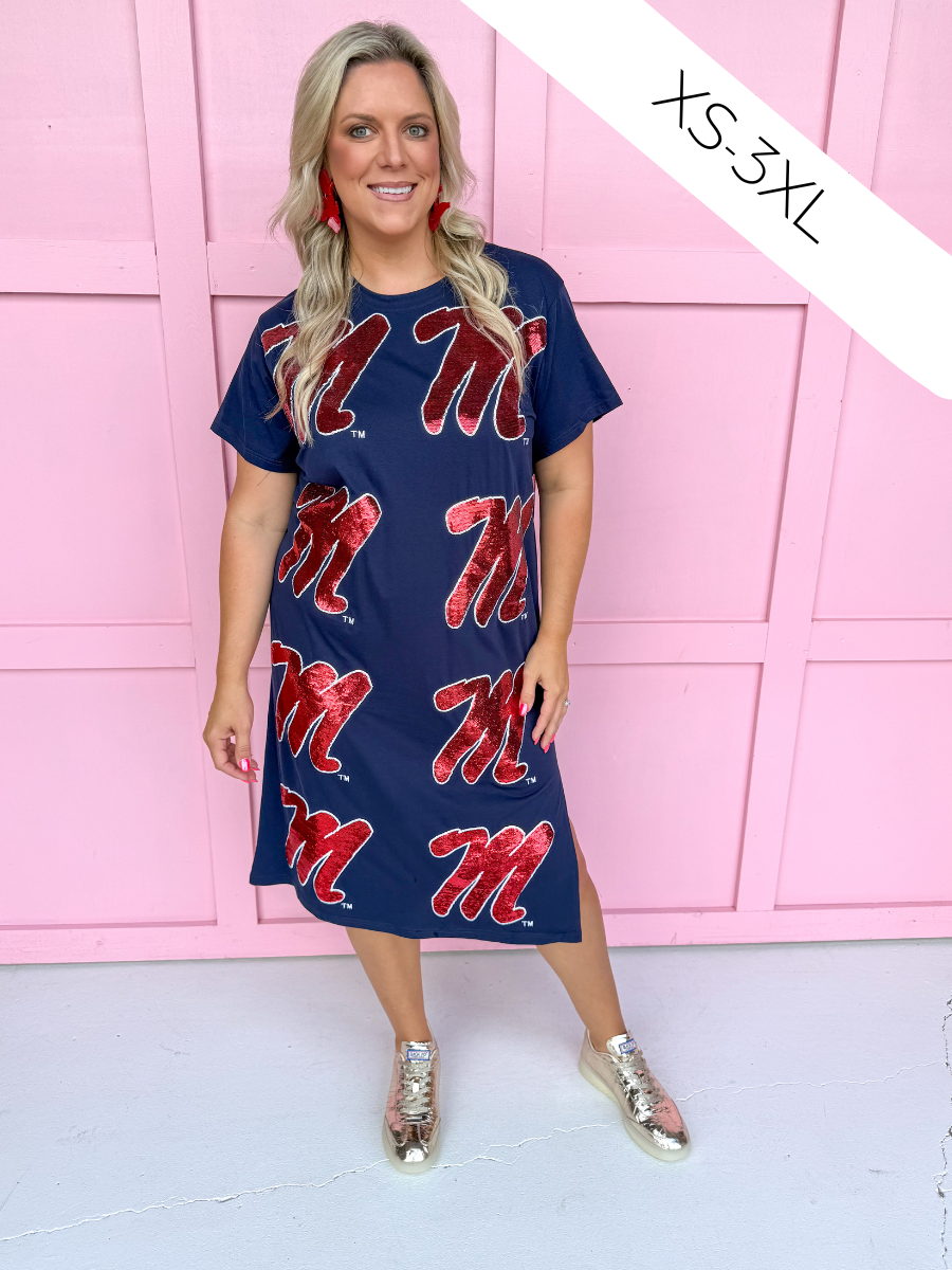 QUEEN OF SPARKLES | Ole Miss® Midi Tee Dress
