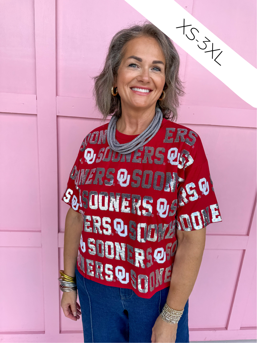 Stewart Simmons | Sequin Repeat Tee - Oklahoma®
