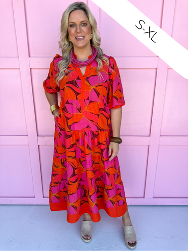 Jincy's Women's Boutique Mary Square Cameron Midi Dress Fall Floral