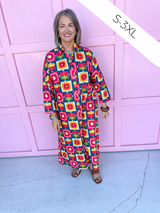 ADRIENNE | Regan Dress - Vintage Pop