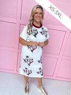 QUEEN OF SPARKLES | Texas A&M® Midi Tee Dress