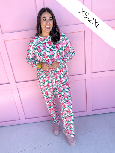 Mary Square Annie Pajama Set Sleigh All Day womens boutique christmas jincy's