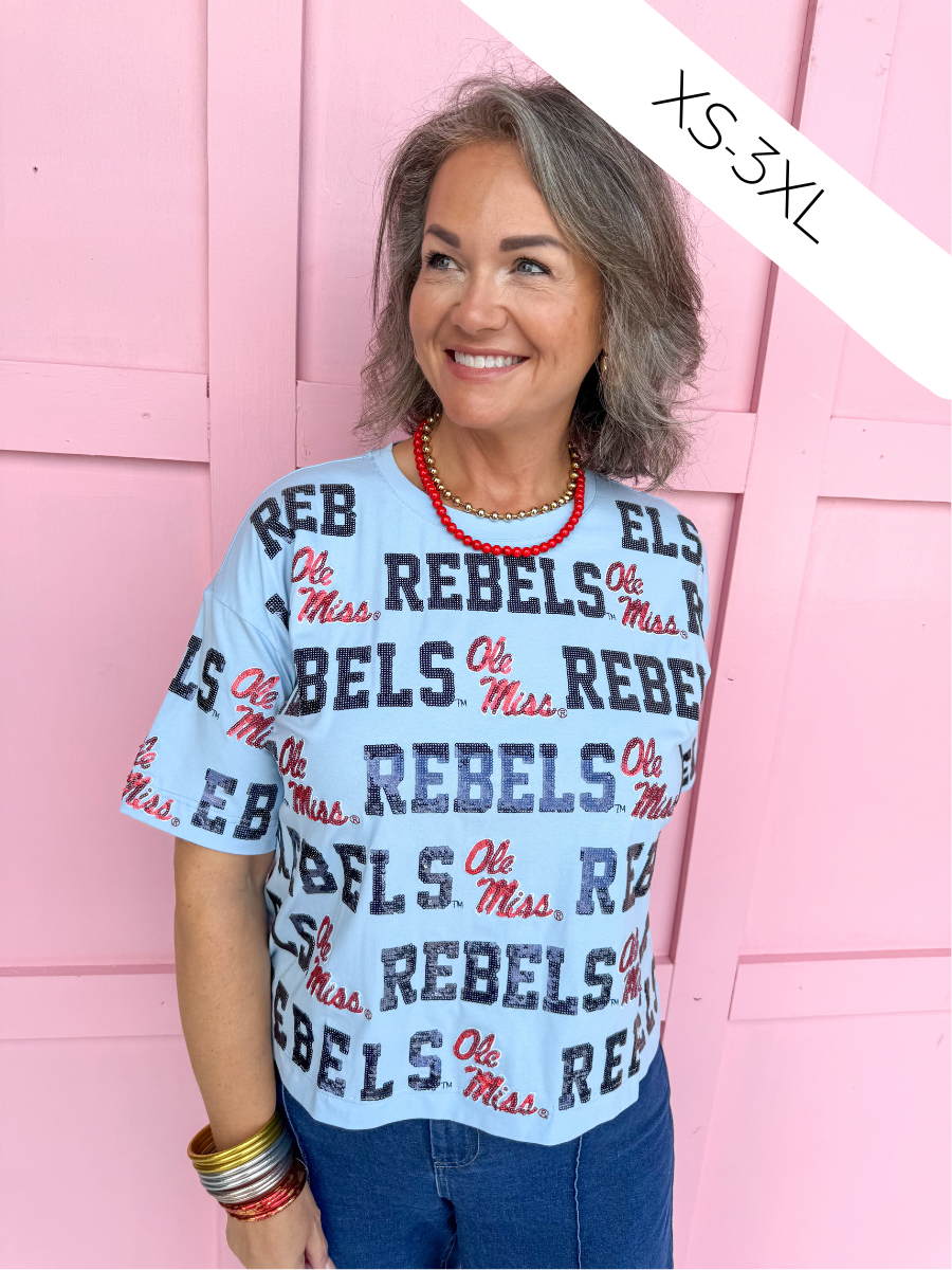 Stewart Simmons | Sequin Repeat Tee - Ole Miss®