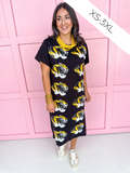 QUEEN OF SPARKLES | Mizzou™ Mascot Midi Tee Dress