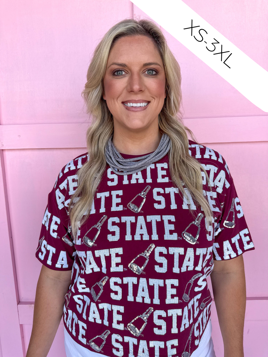 Stewart Simmons | Sequin Repeat Tee - MS State®