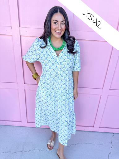 Jincy's Women's Boutique Mary Square Eloise Dress Blue Sweetbriar Plus Size
