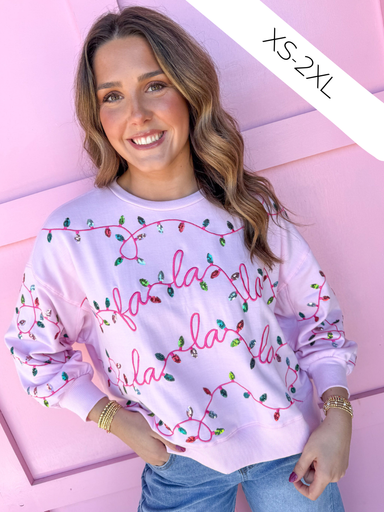 Mary Square Millie Sweatshirt Falala Lights christmas sequins jincy's 