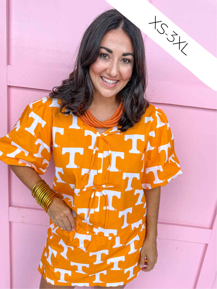 Stewart Simmons | Poplin Puff Sleeve Top - Tennessee®