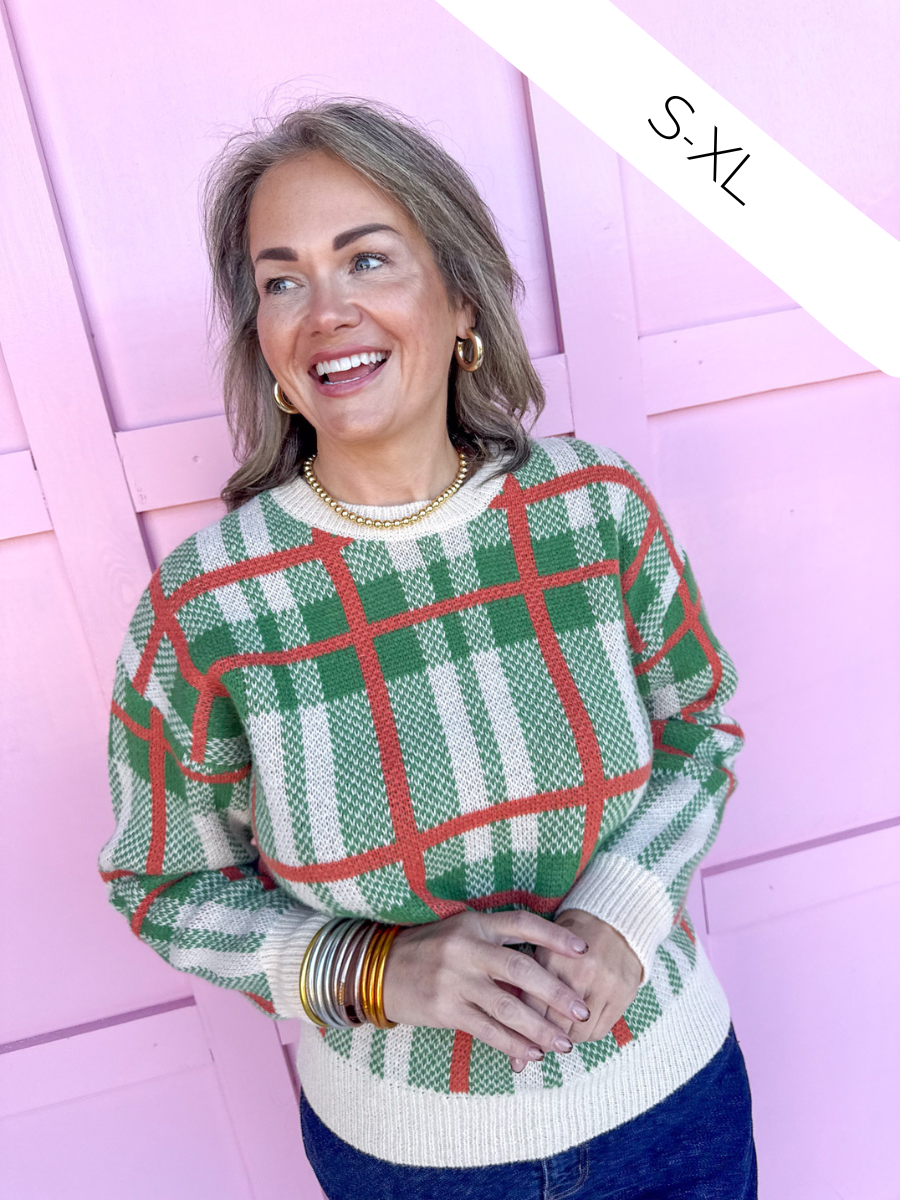 Jincy's Women's Boutique Duck & Camo Plus Size plaid green cream orange 