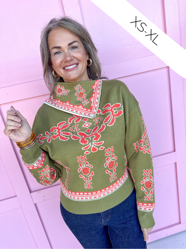 Jincy's Women's Boutique Duck & Camo Plus Size olive coral white cowlneck