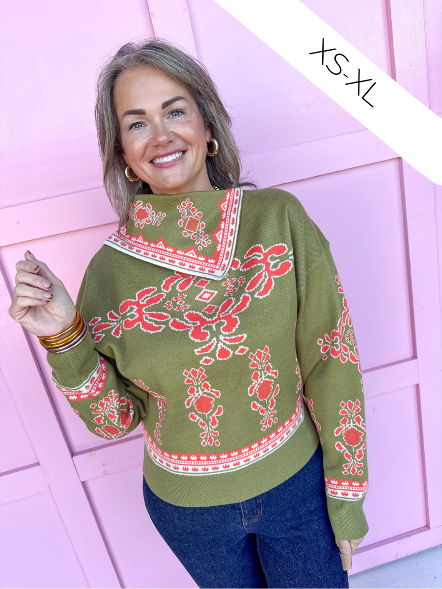 Jincy's Women's Boutique Duck & Camo Plus Size olive coral white cowlneck