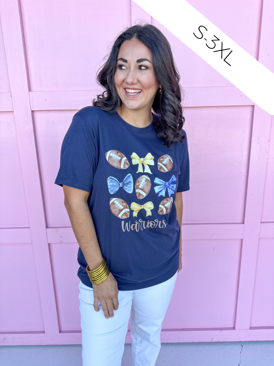 Gameday Bow Tee - Warriors