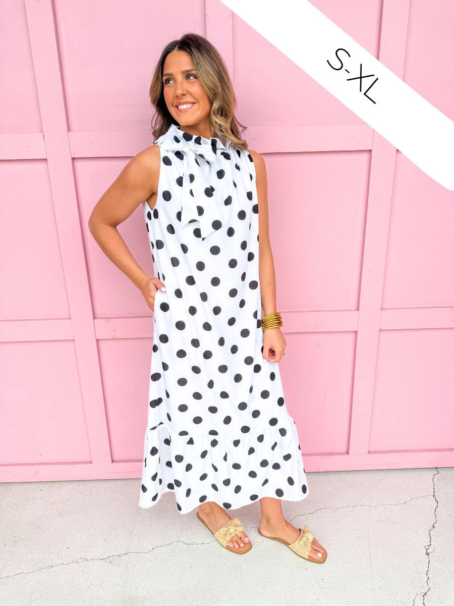 Polka Dot Dress Black White Jincys Boutique Shipping Womens