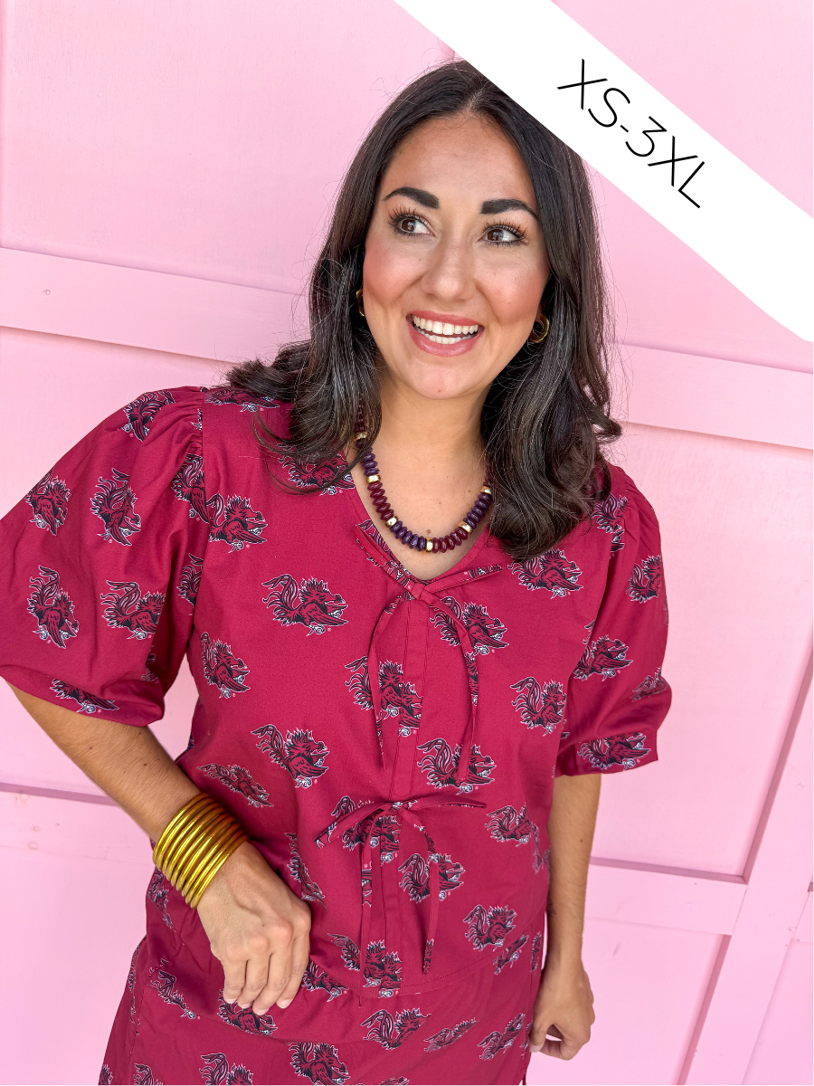 Stewart Simmons | Poplin Puff Sleeve Top - South Carolina®