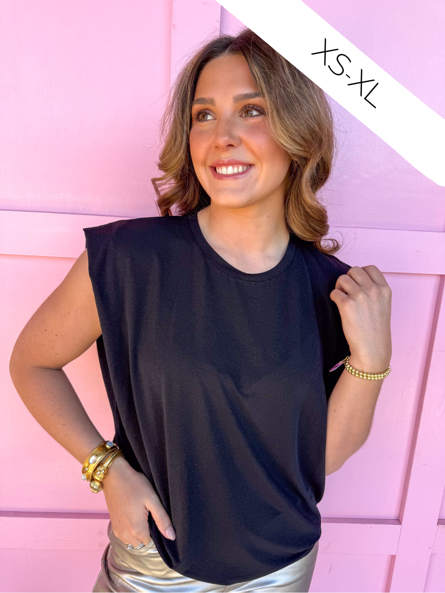 Molly Bracken Lillian Knit Tee black plus size womens boutique jincy's