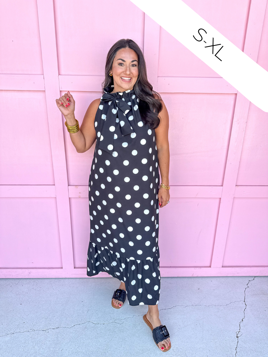 Polka Dot Pretty Dress - Black/White