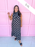 Polka Dot Pretty Dress - Black/White