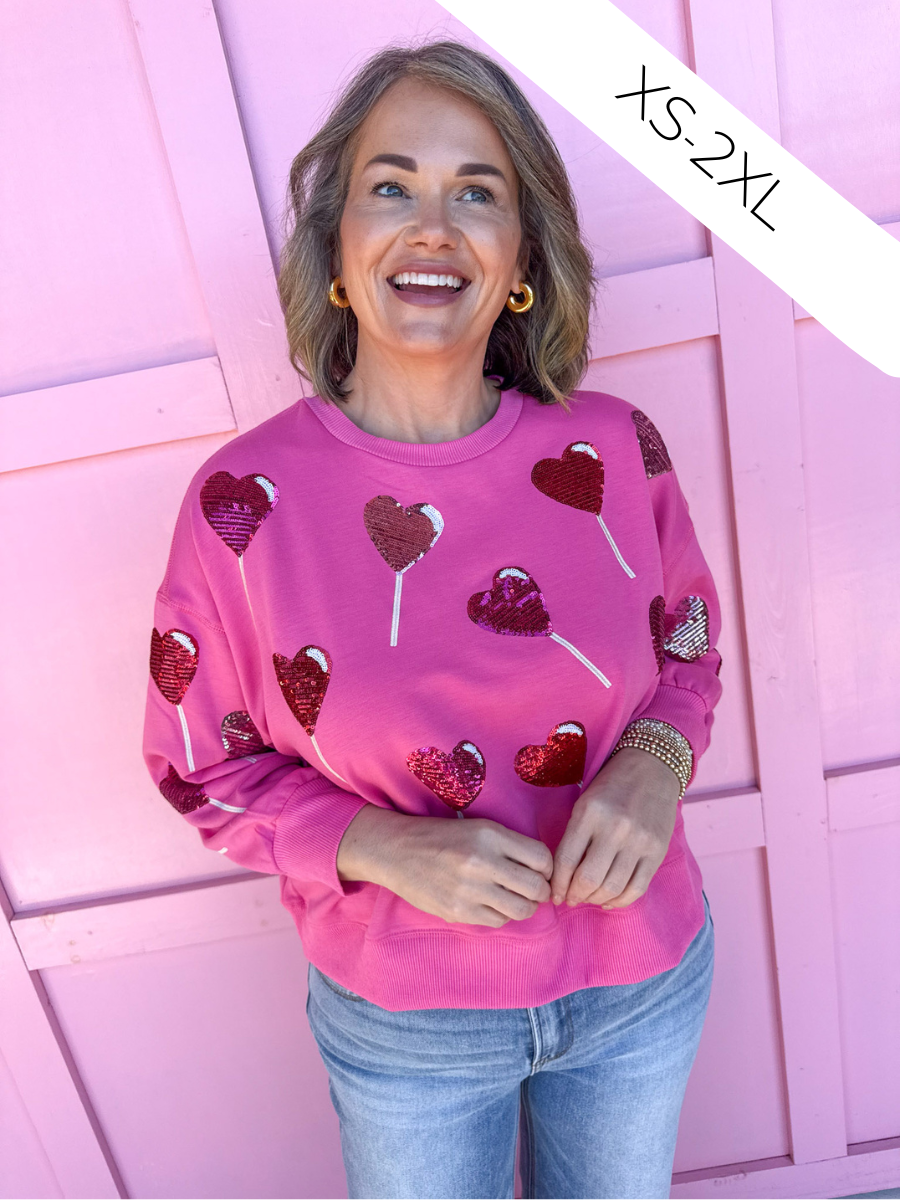 Mary Square | Millie Sweatshirt - Heart Lollipops