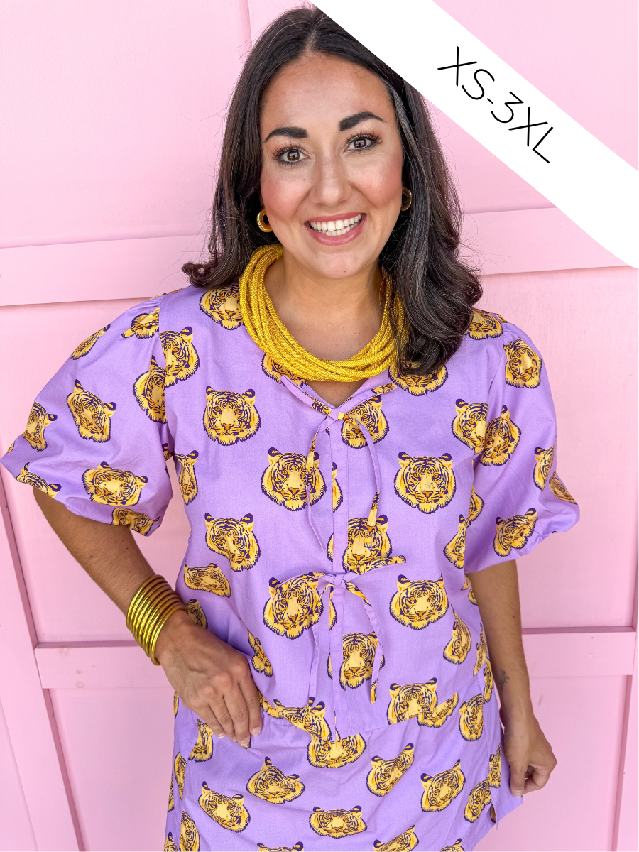 Stewart Simmons | Poplin Puff Sleeve Top - LSU®