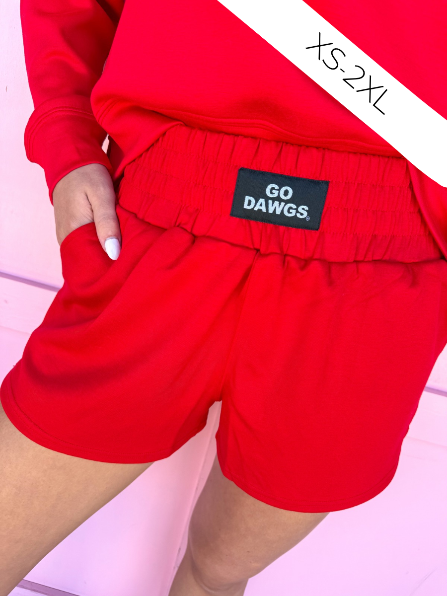 Scarlet & Gold | Ava Airy Shorts - Red - Go Dawgs®