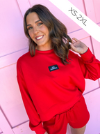 Scarlet & Gold | Ava Airy Crewneck - Red - Go Dawgs®