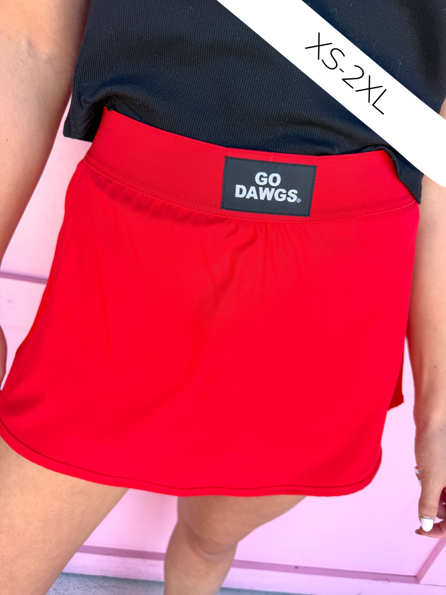 Scarlet & Gold | Alli Tennis Skort - Red - Go Dawgs®