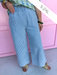 Chambray Material elastic waistband pockets stripes denim summer womens boutique jincy's
