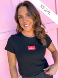 Scarlet & Gold | Raegan Ribbed Baby Tee - Black - Go Dawgs®